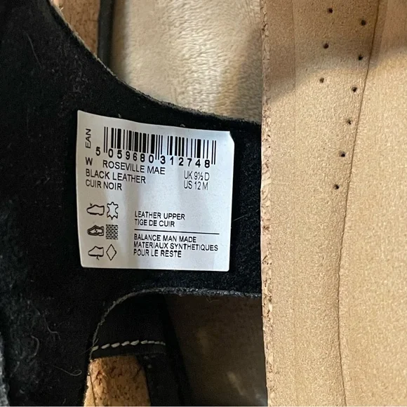 Clarks Black Leather Cork Footbed Sandals. - Picture 9 of 10